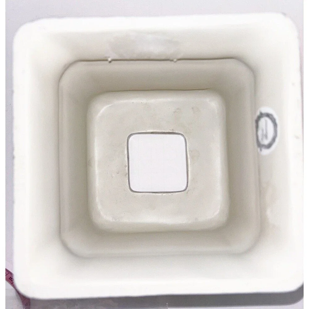 Karen Lawrence Tissue Box Cover Faux Marble Faux Silver 6x6x6